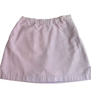 Greg Norman Skort Play Dry Moisture Wicking Pink Gingham Size 10